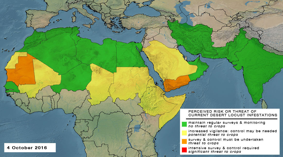 4 October. Risk threat increases in Mauritania and Sahel