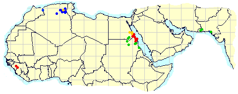 5 avril. Les éclosions commencent en Afrique du nord-ouest ; des essaims immatures sont présents dans le nord–est du Soudan
