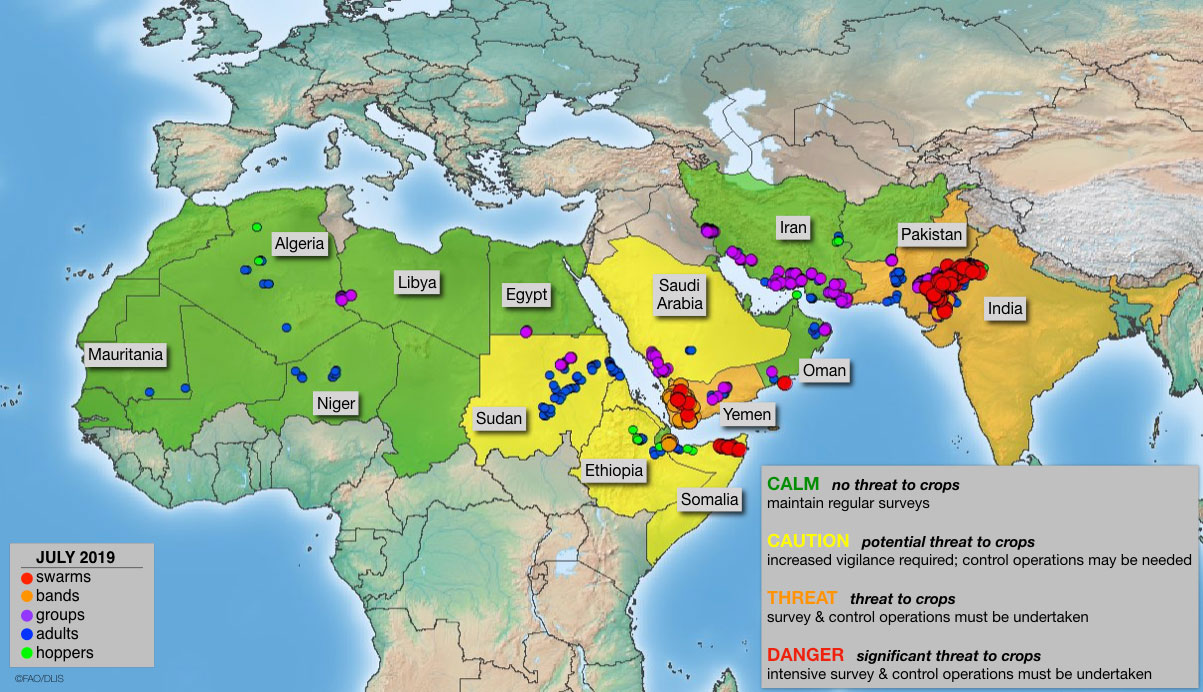 2 August. Threat remains greatest in Yemen and India-Pakistan areas