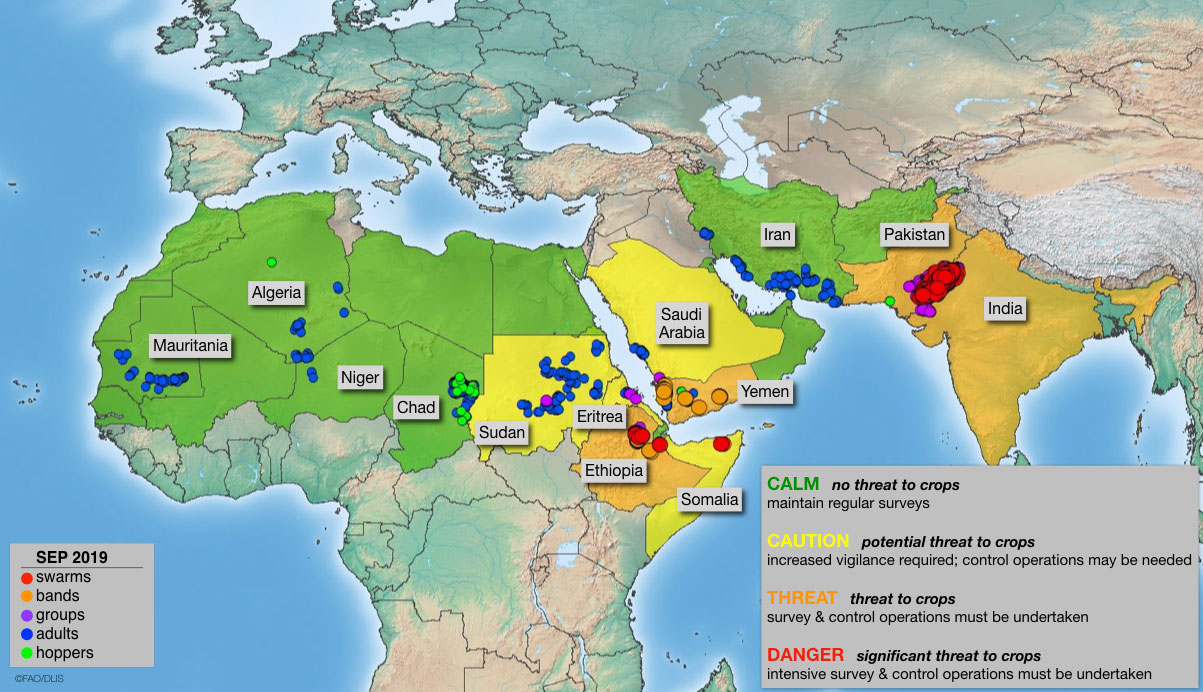 28 October. Threat level continues in southwest Asia and the Horn of Africa