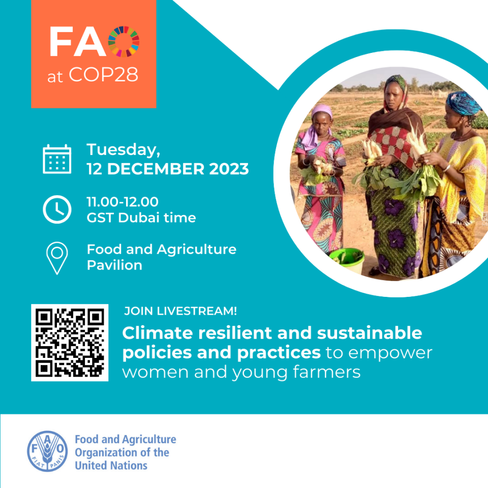 Climate resilient and sustainable practices to empower women and young farmers 