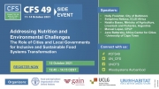 Conference Recording: Addressing Nutrition and Environmental Challenges: The Role of Cities and Local Governments for Inclusive and Sustainable Food Systems Transformation (12 October 2021)