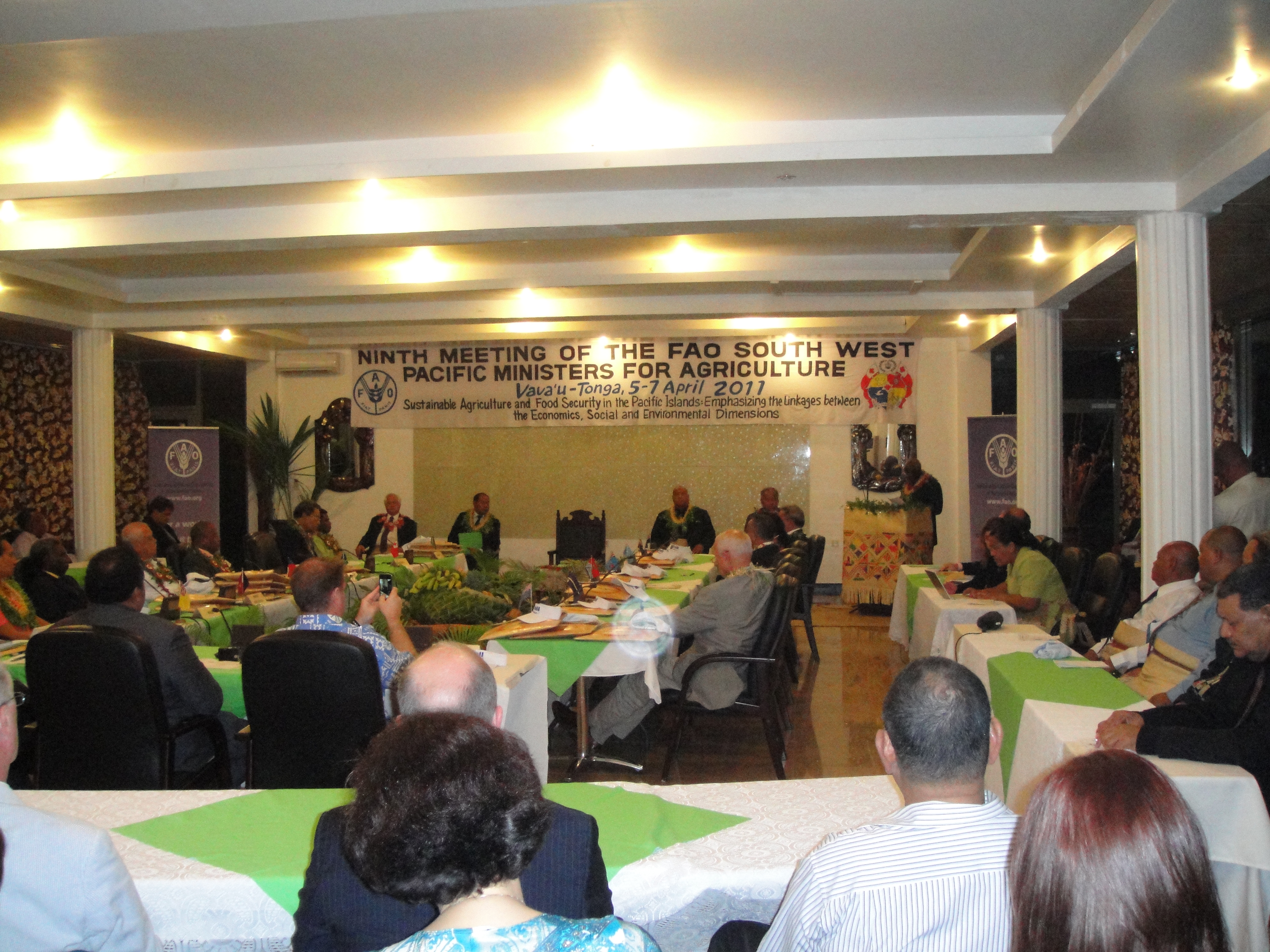 9th South West Pacific Ministers Meeting, Vavau, Tonga. Photo: FAO-SAP