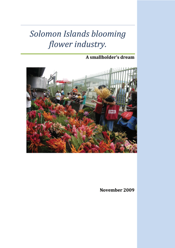 Agriculture for Growth: learning from experience in the Pacific
