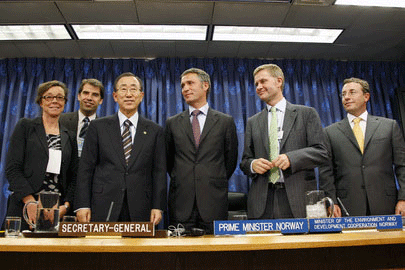 Conf&eacute;rence de presse UN REDD, septembre 2008, Assembl&eacute;e g&eacute;n&eacute;rale de l&rsquo;ONU (New York)
