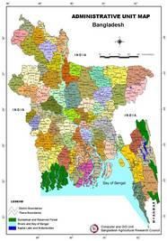 Administrative Unit Map of Bangladesh