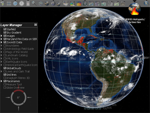 NASA World Wind interface