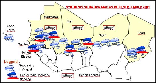 Sensitive Map of the Sahel countries