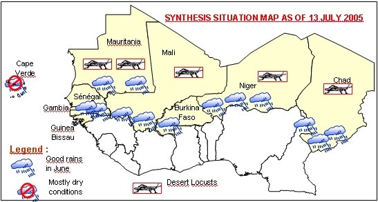 Sensitive Map of the Sahel countries