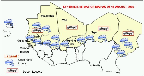 Sensitive Map of the Sahel countries