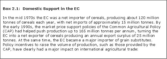 Box 2: Domestic support in the EC)