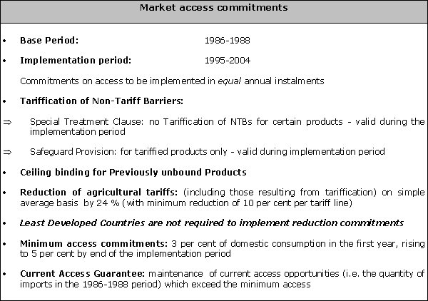 Market access commitments
