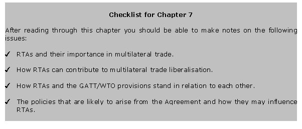 Checklist for Chapter 7