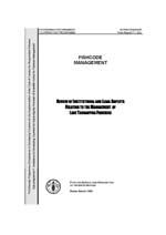 REVIEW OF INSTITUTIONAL AND LEGAL ASPECTS
RELATING TO THE MANAGEMENT OF
LAKE TANGANYIKA FISHERIES