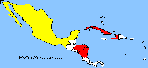 Central America sensitive map