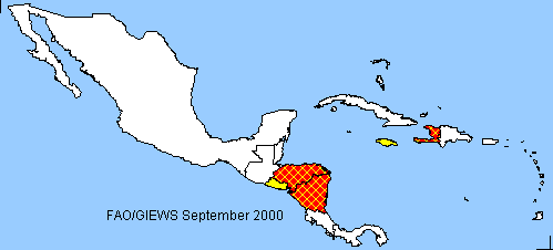 Central America sensitive map