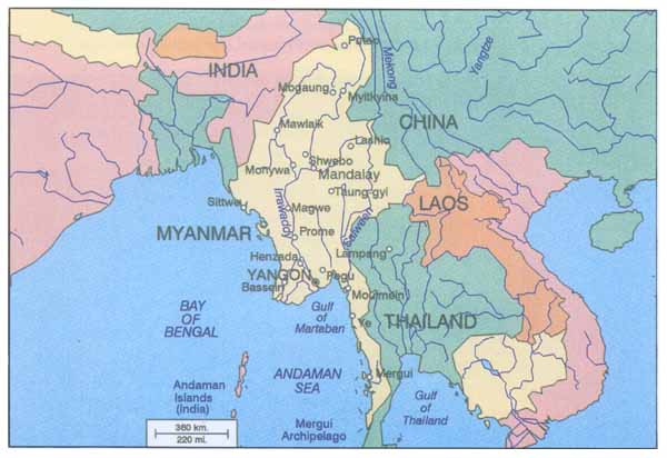 Map of Myanmar