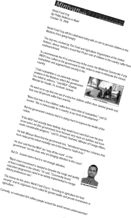 Word Food Day 2006 Investing in agriculture for food security