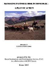 MANAGING PASTORAL RISK IN MONGOLIA
