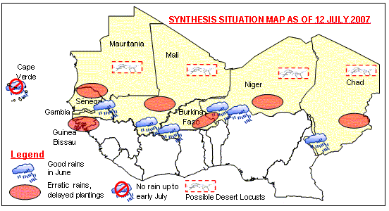 Sensitive Map of the Sahel countries
