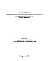 Sistematizaci&oacute;n y evaluaci&oacute;n de impacto de las jornadas de capacitaci&oacute;n en &ldquo;An&aacute;lisis Socioecon&oacute;mico y de G&eacute;nero&rdquo;