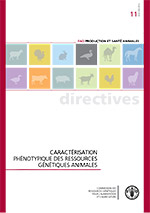 Caractérisation 
phénotypique des ressources 
génétiques animales