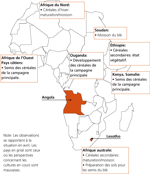 Perspectives de r�coltes et situation alimentaire 