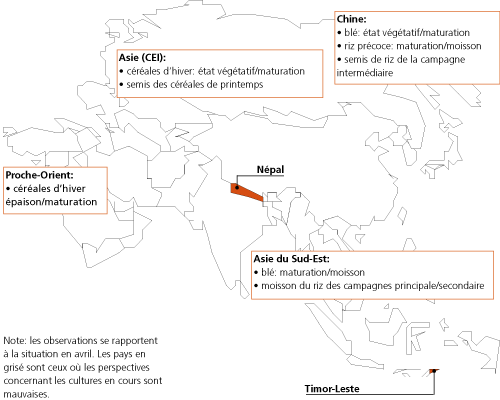Perspectives de r�coltes et situation alimentaire 