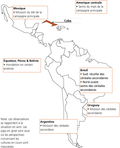 Perspectives de r�coltes et situation alimentaire 