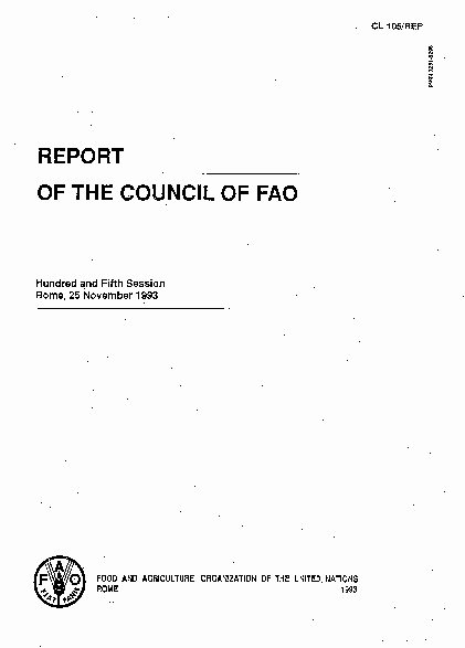   REPORT OF THE COUNCIL OF FAO  