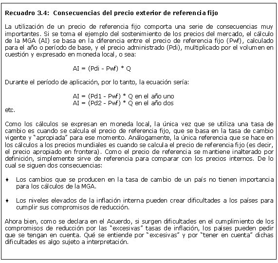 Recuadro 3.4:  Consecuencias del precio exterior de referencia fijo (W7814S09) (103K)