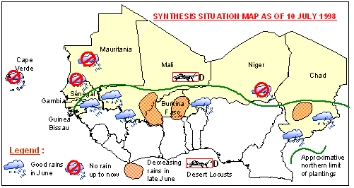 Sensitive Map of the Sahel countries