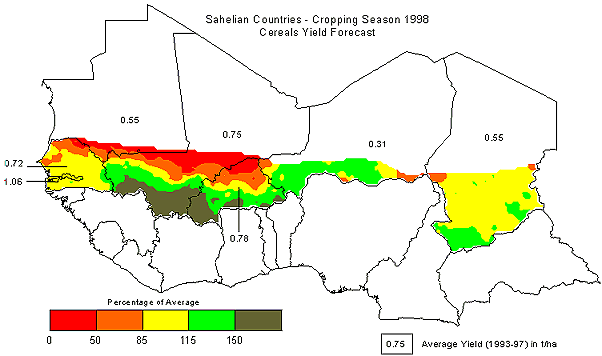 Cereal Yield forecast map