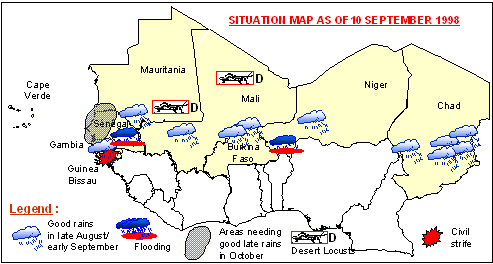 Sensitive Map of the Sahel countries