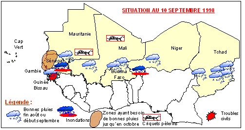 Sensitive Map of the Sahel countries