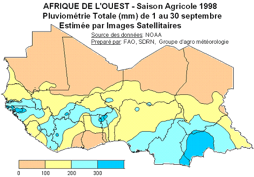 Carte de pluviom&eacute;trie