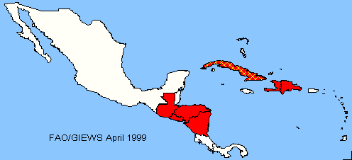 Central America sensitive map