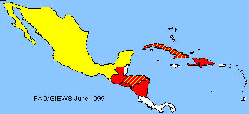Central America sensitive map