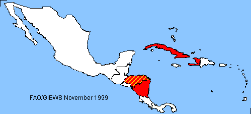 Central America sensitive map