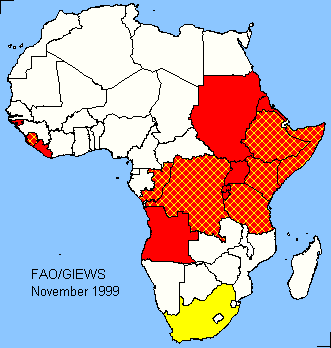 Africa sensitive map