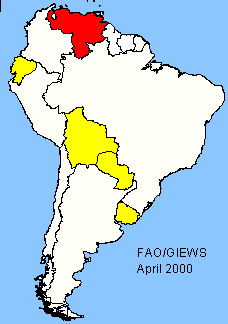 South America sensitive map