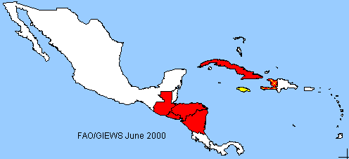 Central America sensitive map