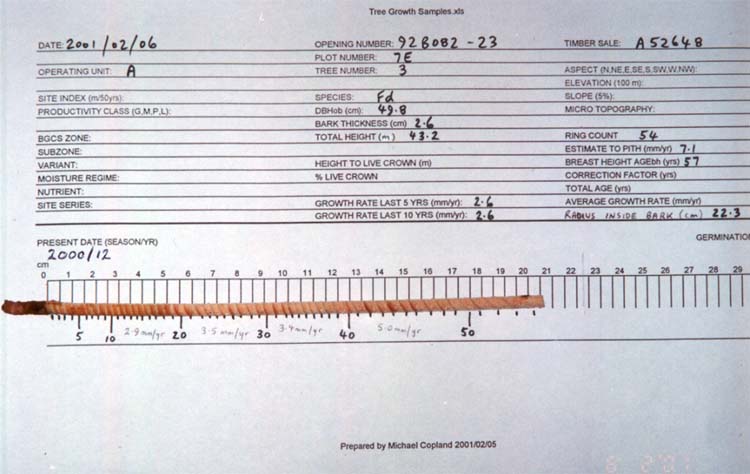 Tree Increment Core Sample The Sequential Thinning Strategy: Maintaining Biological Diversity ...