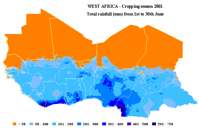 Rainfall map
