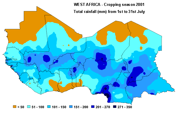 Rainfall map