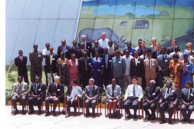 Delegates of the participating countries in the Technical Consultation with on first row on the 4th seat from the left Her Excellency, Ms Zakia Hamdani Meghji, Minister of Natural Resources and Tourism of the United Republic of Tanzania
