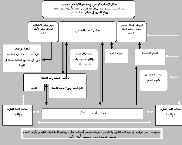 هيكل الإشراف الرقابى فى مجلس التوجيه البحرى