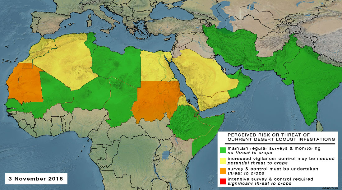 3 novembre. Nouveau risque associé aux résurgences en Mauritanie et au Soudan