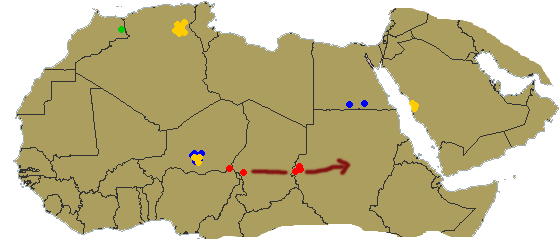 31 May. Immature swarms move into western Darfur