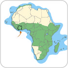 Geographical situation of Cote d'Ivoire